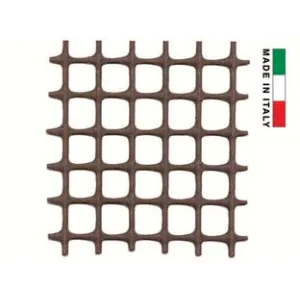 RETE IN PLASTICA QUADRA MARRONE MM.10X10