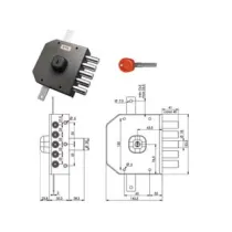 SERRATURA TRIPLICE APPLICARE SENZA SCROCCO A POMPA JM433