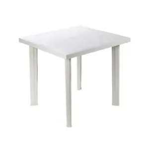 TAVOLO DA GIARDINO "FIOCCO" BIANCO CM.80X75X72H.