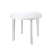 TAVOLO DA GIARDINO "TONDO" BIANCO CM.90X72H.