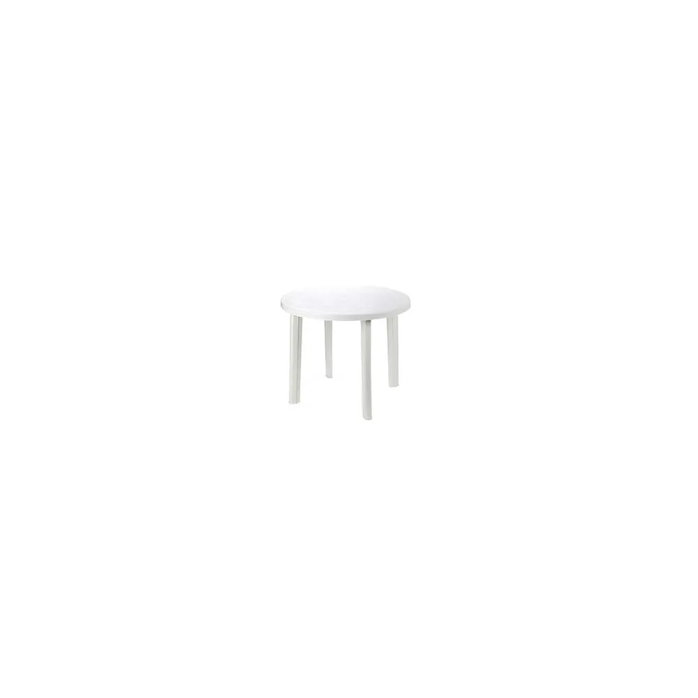 TAVOLO DA GIARDINO "TONDO" BIANCO CM.90X72H.
