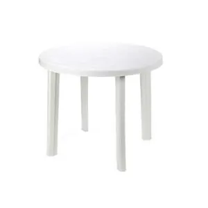 TAVOLO DA GIARDINO "TONDO" BIANCO CM.90X72H.