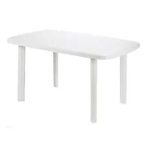 TAVOLO DA GIARDINO "FARO" BIANCO CM.135X82X72H.