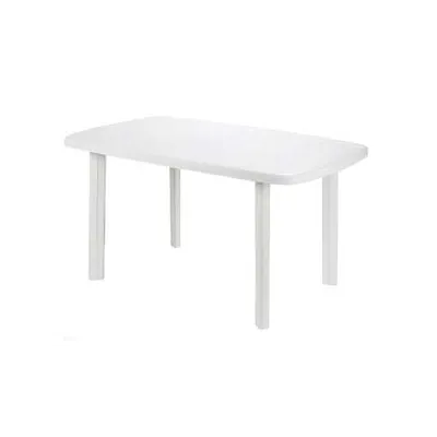 TAVOLO DA GIARDINO "FARO" BIANCO CM.135X82X72H.