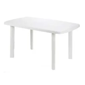 TAVOLO DA GIARDINO "FARO" BIANCO CM.135X82X72H.