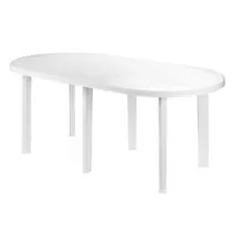 TAVOLO DA GIARDINO "TAVOLO 180" BIANCO CM.181X90X72H.