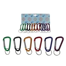 MOSCHETTONI PORTACHIAVI IN ALLUMINIO CON ANELLO
