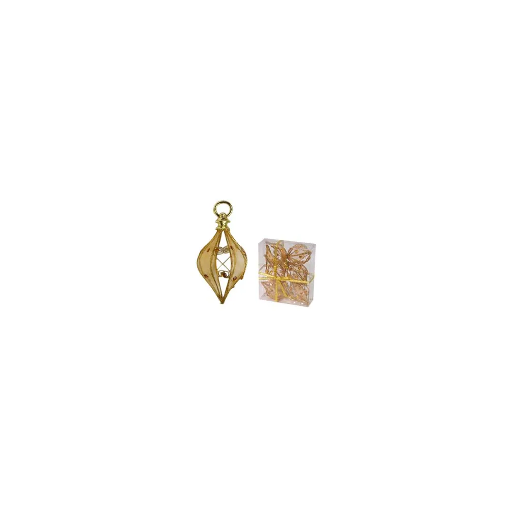 SFERE OVALI IN RETE COLORE ORO