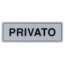 TARGHETTA ADESIVA "PRIVATO"