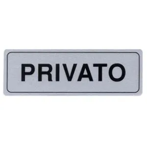 TARGHETTA ADESIVA "PRIVATO"