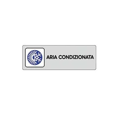 TARGHETTA ADESIVA "ARIA CONDIZIONATA"