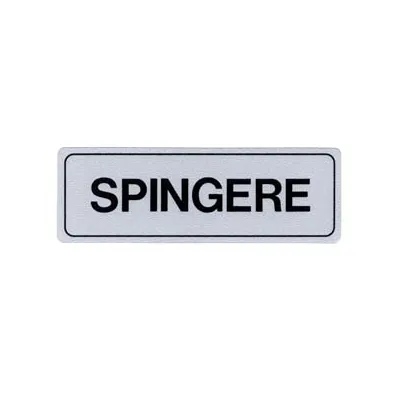 TARGHETTA ADESIVA "SPINGERE"