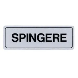 TARGHETTA ADESIVA "SPINGERE"