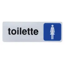TARGHETTA ADESIVA "TOILETTE DONNA"
