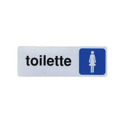 TARGHETTA ADESIVA "TOILETTE DONNA"