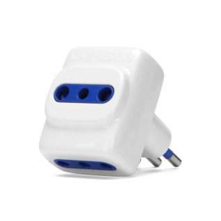 3-WAY ADAPTER 10A WHITE -...