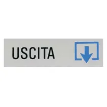 TARGHETTA ADESIVA "USCITA" (FRECCIA IN GIU')