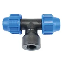 RACCORDO A COMPRESSIONE "T" FILETTO FEMMINA PN16
