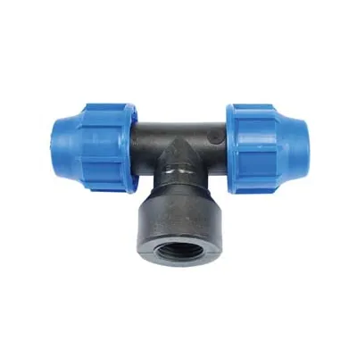 RACCORDO A COMPRESSIONE "T" FILETTO FEMMINA PN16