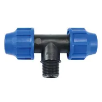 RACCORDO A COMPRESSIONE "T" FILETTO MASCHIO PN16