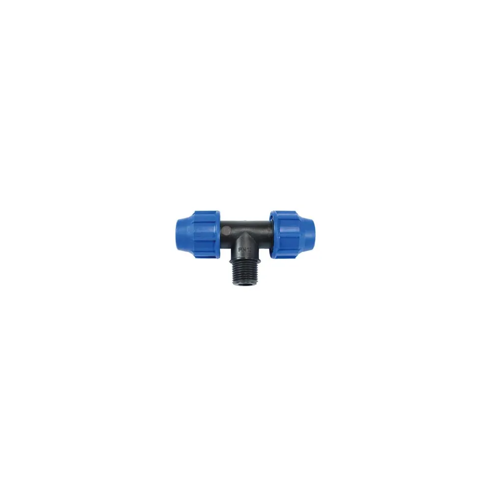 RACCORDO A COMPRESSIONE "T" FILETTO MASCHIO PN16