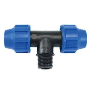 RACCORDO A COMPRESSIONE "T" FILETTO MASCHIO PN16