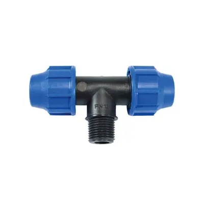 RACCORDO A COMPRESSIONE "T" FILETTO MASCHIO PN16