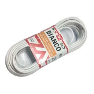 CAVETTO ACCIAIO OTTONATO RIVESTITO IN PVC BIANCO