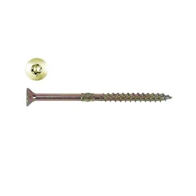 VITI TRUCIOLARE TESTA SVASATA TORX ACCIAIO ZINCATO GIALLO FM-WOOD PRO