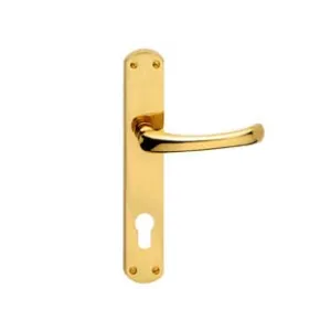 MANIGLIA RIO CON PLACCA IN OTTONE