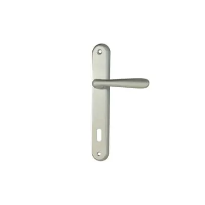 MANIGLIA GOCCIA CON PLACCA IN ZAMA FINITURA OTTONE CROMO SATINATO