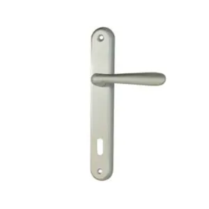 MANIGLIA GOCCIA CON PLACCA IN ZAMA FINITURA OTTONE CROMO SATINATO
