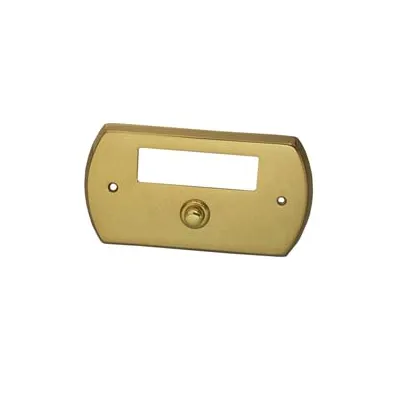 CAMPANELLO OVALE CON PULSANTE IN OTTONE