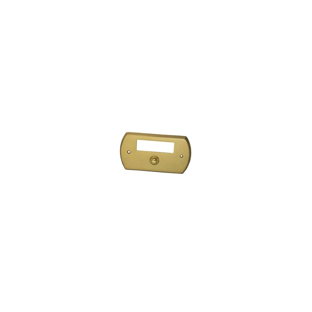 CAMPANELLO OVALE CON PULSANTE IN OTTONE