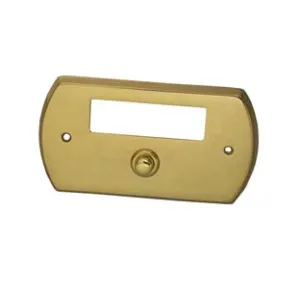 CAMPANELLO OVALE CON PULSANTE IN OTTONE