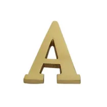 LETTERA ALFABETO "A" IN OTTONE LUCIDO