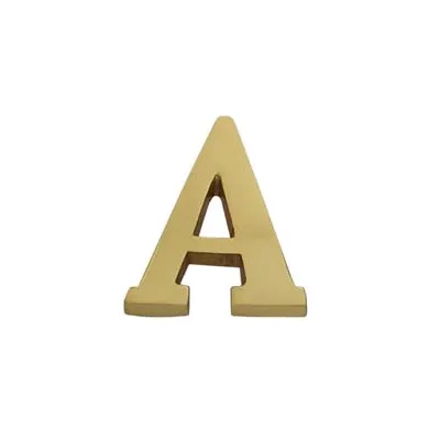 LETTERA ALFABETO "A" IN OTTONE LUCIDO
