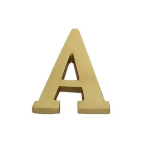 LETTERA ALFABETO "A" IN OTTONE LUCIDO