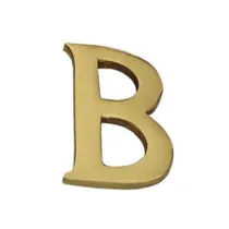 LETTERA ALFABETO "B" IN OTTONE LUCIDO
