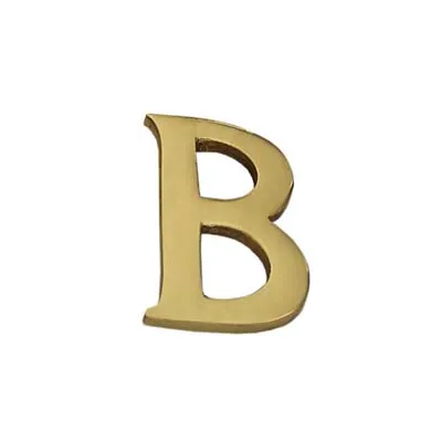 LETTERA ALFABETO "B" IN OTTONE LUCIDO