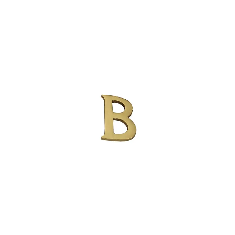 LETTERA ALFABETO "B" IN OTTONE LUCIDO