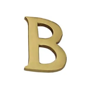 LETTERA ALFABETO "B" IN OTTONE LUCIDO