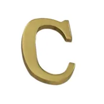 LETTERA ALFABETO "C" IN OTTONE LUCIDO