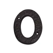 NUMERO CIVICO "0" IN FERRO NERO OPACO