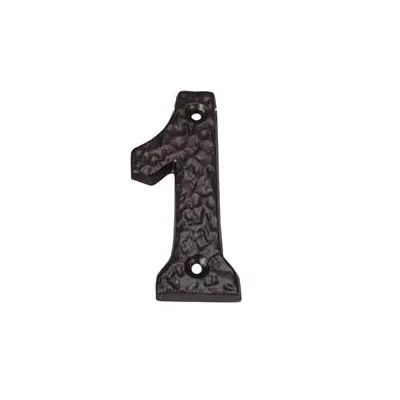 NUMERO CIVICO "1" IN FERRO NERO OPACO