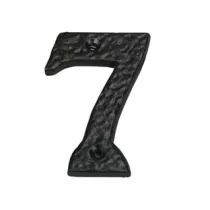 NUMERO CIVICO "7" IN FERRO NERO OPACO