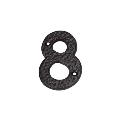 NUMERO CIVICO "8" IN FERRO NERO OPACO