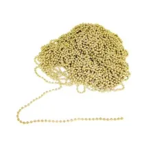 CATENA A PERLINE IN OTTONE LUCIDO