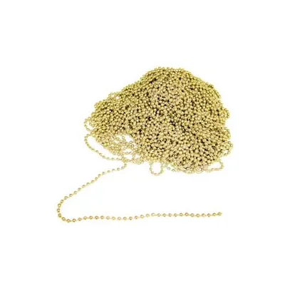 CATENA A PERLINE IN OTTONE LUCIDO