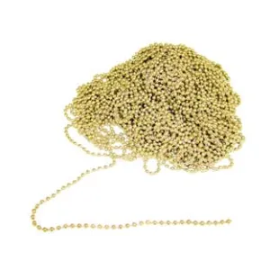 CATENA A PERLINE IN OTTONE LUCIDO